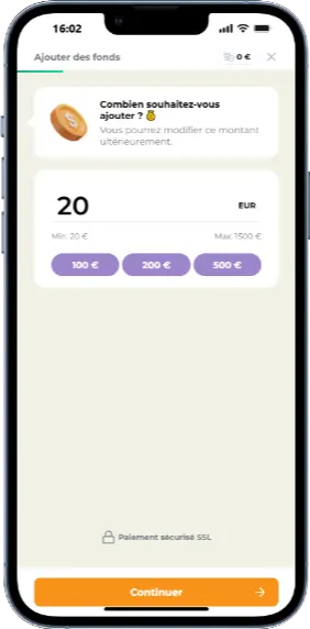 Effectuez votre premier dépôt